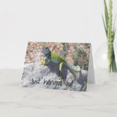 Carte Miss You Lizard Sunbathing Add Your Photo (Devant)