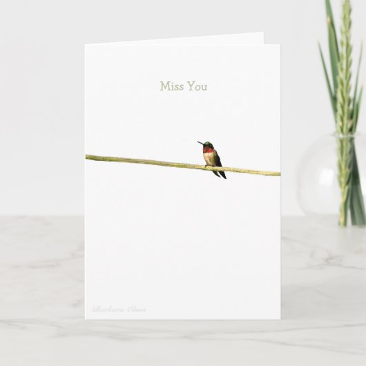 Carte Miss You : vide à l'intérieur (Devant)