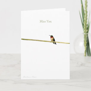 Carte Miss You : vide à l'intérieur