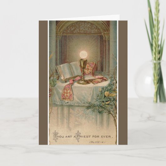 Carte Missel Anniversaire de l'ordination Hostie Calice (Devant)