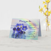 Carte Missing you card for sis with forget me nots (Fleur jaune)
