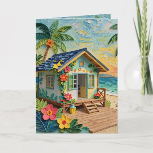 Carte Missing You | Long Distance Beach Themed (Devant)