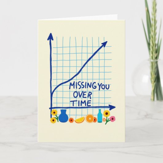 Carte Missing You Over Time Graph Card (Devant)