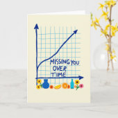 Carte Missing You Over Time Graph Card (Fleur jaune)