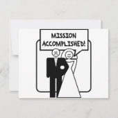Carte "Mission Accomplie" Mariage (Devant)