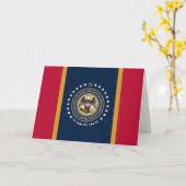 Carte Mississippian Flag & Seal, Flag of Mississippi (Fleur jaune)