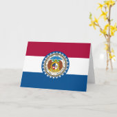 Carte Missourian Flag & Emblem, Flag of Missouri (Fleur jaune)