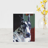 Carte 'Mister' Great Dane (Fleur jaune)