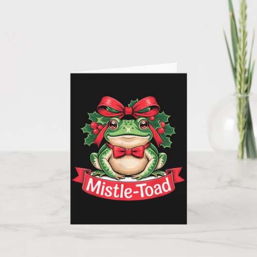 Carte Mistle-toad Funny Christmas Toad Pun  (Devant)