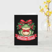 Carte Mistle-toad Funny Christmas Toad Pun  (Fleur jaune)