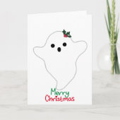 Carte Mistletoe Ghost Joyeux Noël (Devant)