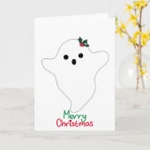 Carte Mistletoe Ghost Joyeux Noël (Fleur jaune)