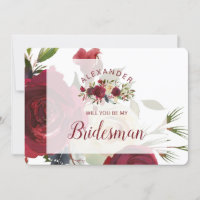 Mistletoe Manor Be My Bridesman Proposition Card