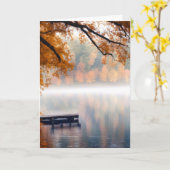 Carte Misty Autumn Lake Sympathy (Fleur jaune)