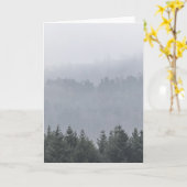 Carte Misty Forest Mountains Nature Photo (Fleur jaune)
