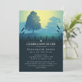 Carte Misty Morning Célébration de la vie funéraire (Debout devant)