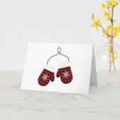 Carte Mittens d'hiver (Fleur jaune)