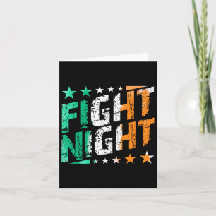 Carte Mixed martial art De Boxe De Nuit Ou Fan De Boxe À