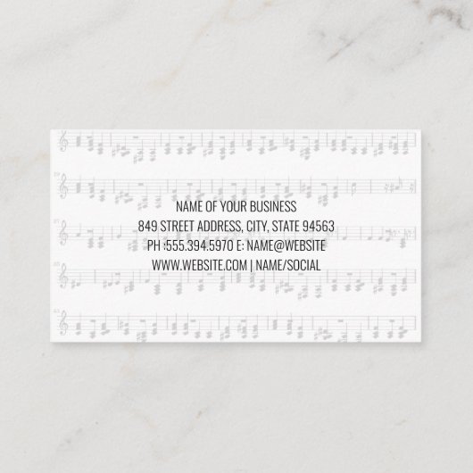 Carte mixte | Notes musicales (Dos)