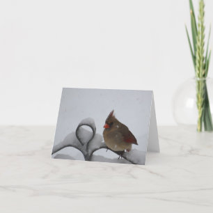 Carte Mme Cardinal Notecard - masquez à l'intérieur