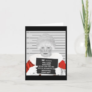 Carte Mme Claus drôle photo d'arrestation emprisonnée ar