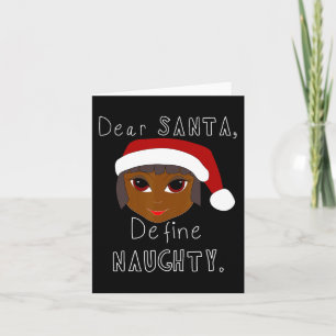 Carte Mme Claus noire santa définit la famille noire coq