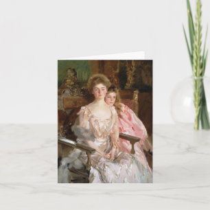 Carte Mme Fiske Warren et sa fille