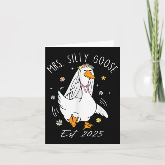 Carte Mme Silly Goose Couple Correspondant Mariage Funny (Devant)