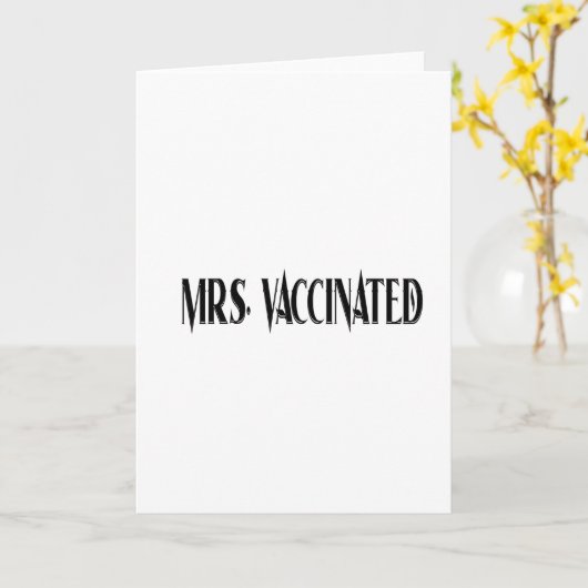 Carte Mme Vaccinée (Fleur jaune)