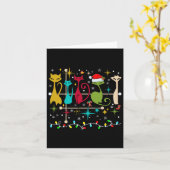 Carte Mmilieu du siècle moderne Chats Noël Retro les ann (Fleur jaune)