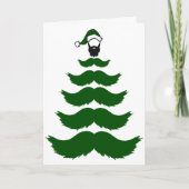 Carte Mo Mustache Arbre de Noël Beard Man Topp Vert (Devant)