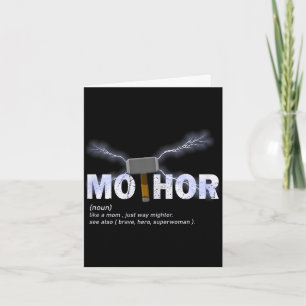 Carte Mo-thor comme maman façon plus puissant drôle fête