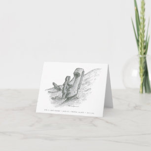 Carte Moai, île de Pâques, Chili