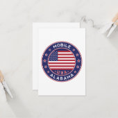 Carte Mobile, Alabama (Devant/Arrière en situation)