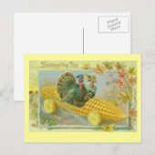 Carte mobile de Thanksgiving en forme de maïs (Devant / Derrière)