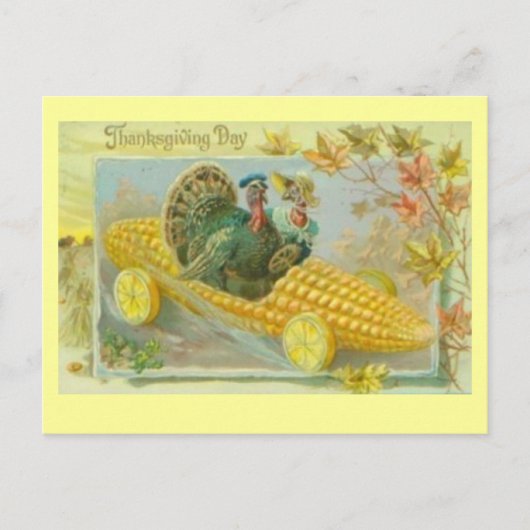 Carte mobile de Thanksgiving en forme de maïs (Devant)