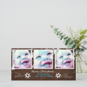 Carte Mocha 3 Fenêtres pour fêtes - (Debout devant)