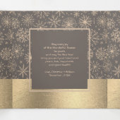 Carte Mocha Gold Holiday Multi Photo Tri-Fold (Intérieur au milieu)