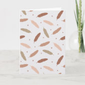 Carte Mocha Mousse Feathers Greeting Card (Devant)