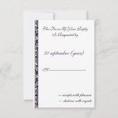 carte mod damask violet rsvp standard 3,5 x 5 (Dos)