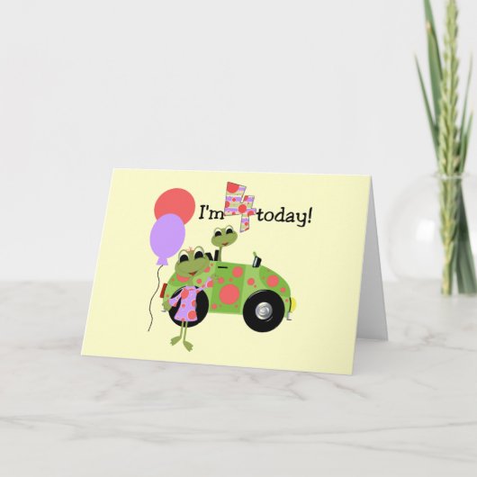 Carte Mod Frogs 4th Birthday Tshirts et cadeaux (Devant)