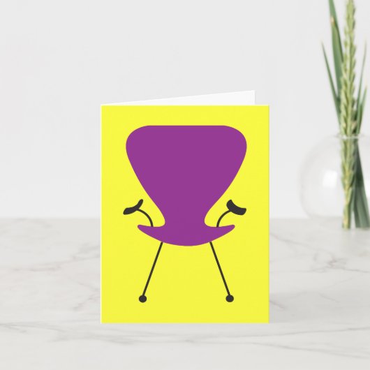 Carte Mod Purple Retro Chair All-Purpose Note (Devant)