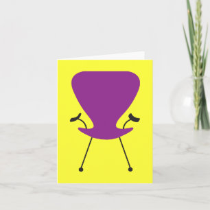 Carte Mod Purple Retro Chair All-Purpose Note