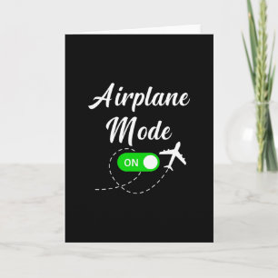 Carte Mode Avion Voyage Drôle Pilote Avion Vacances