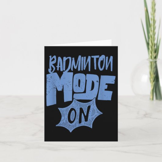 Carte Mode Badminton Activé Joueur de Badminton Drôle  (Devant)