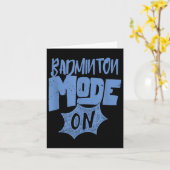 Carte Mode Badminton Activé Joueur de Badminton Drôle  (Fleur jaune)