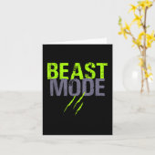 Carte Mode Bête Activée Drôle de Musculation Gymnase (Fleur jaune)