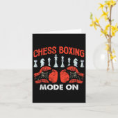 Carte Mode Boxe D'Échecs Sur Les Morceaux D'Échecs Gants (Fleur jaune)