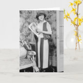 Carte mode de golf des années 1920 (Fleur jaune)