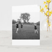 Carte Mode de golf des années 1920 des femmes (Fleur jaune)